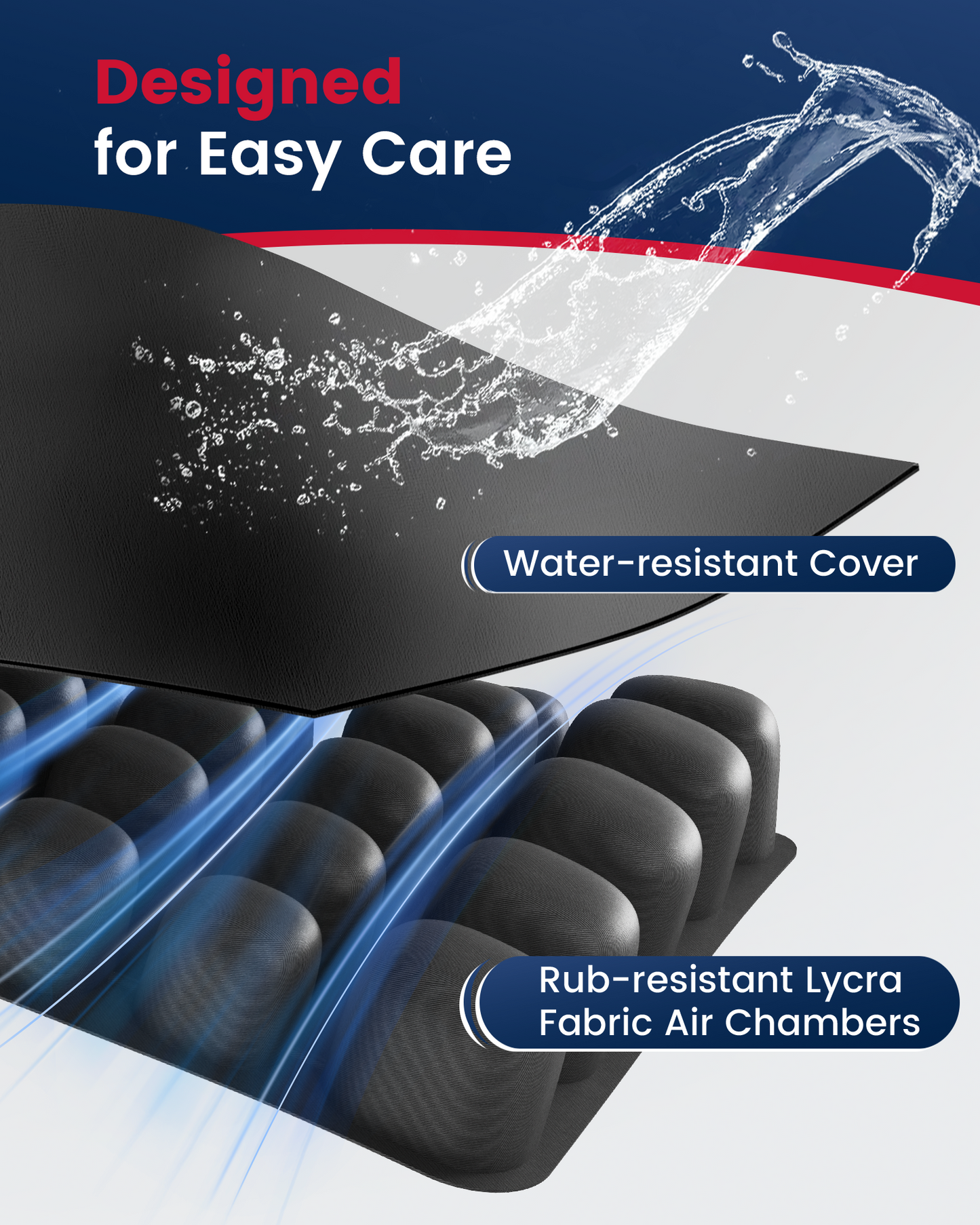 ADERI Airbag Seat Cushion with Ventilation Channels