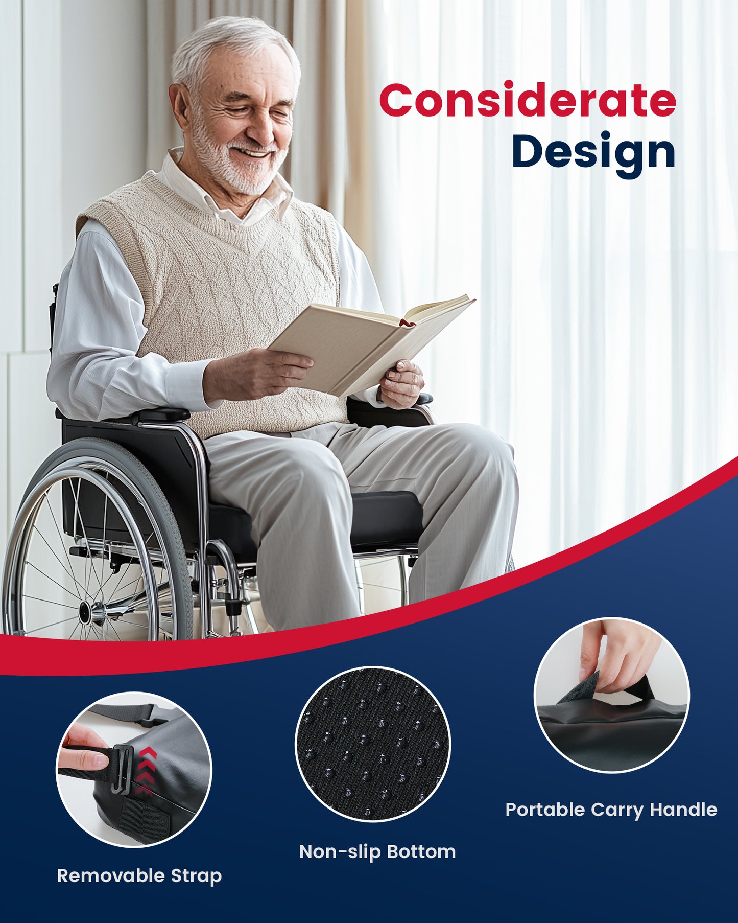 ADERI Airbag Seat Cushion with Ventilation Channels